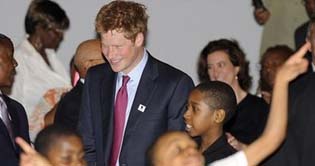 Prince Harry visits a school in New York